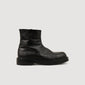 Zipper Boot Leather Ankle Boots Black