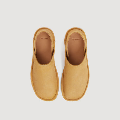 Hair On Slipper Calf hair slippers Camel
