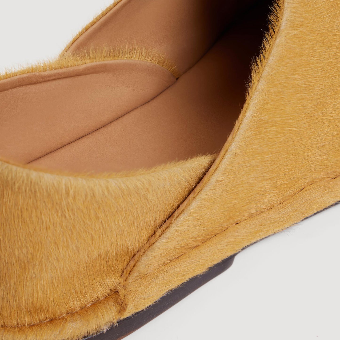 Hair On Slipper Calf hair slippers Camel