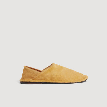 Hair On Slipper Calf hair slippers Camel