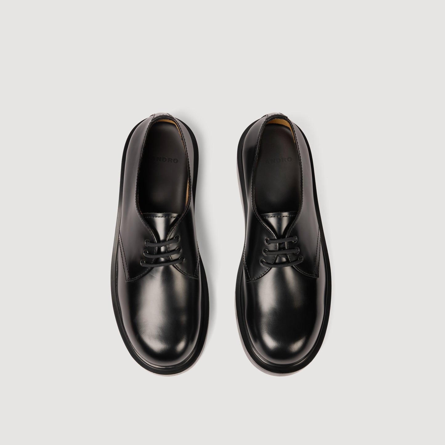 Chunky Derby Patent Leather Derbies Black