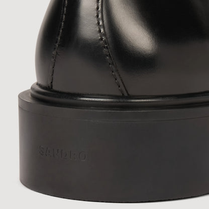 Chunky Derby Patent Leather Derbies Black