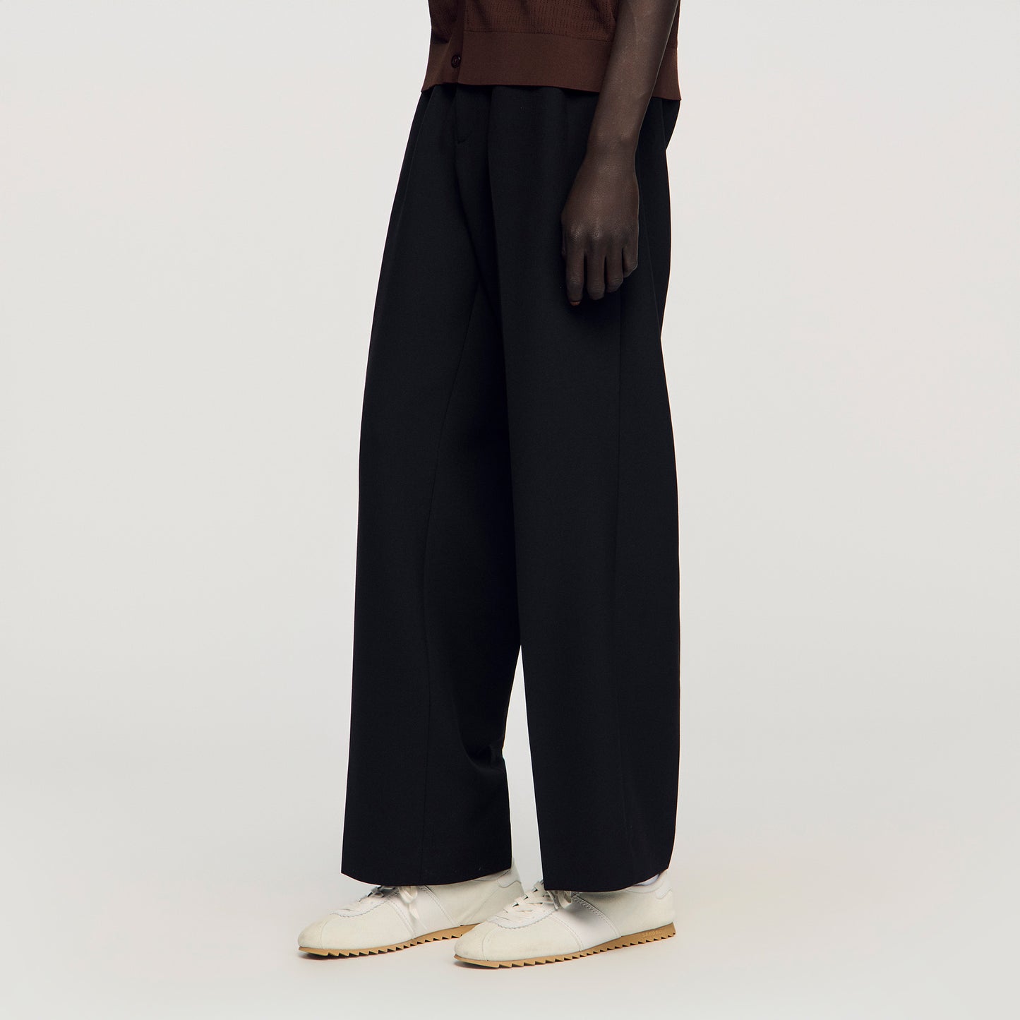 Soft Runner Leather And Suede Low-Top Trainers White