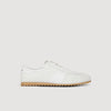 Soft Runner Leather And Suede Low-Top Trainers White