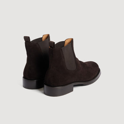Chelsea Suede Boots Split leather Chelsea boots Chocolate