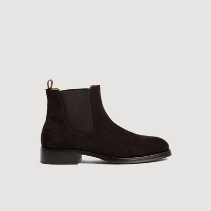 Chelsea Suede Boots Split leather Chelsea boots Chocolate