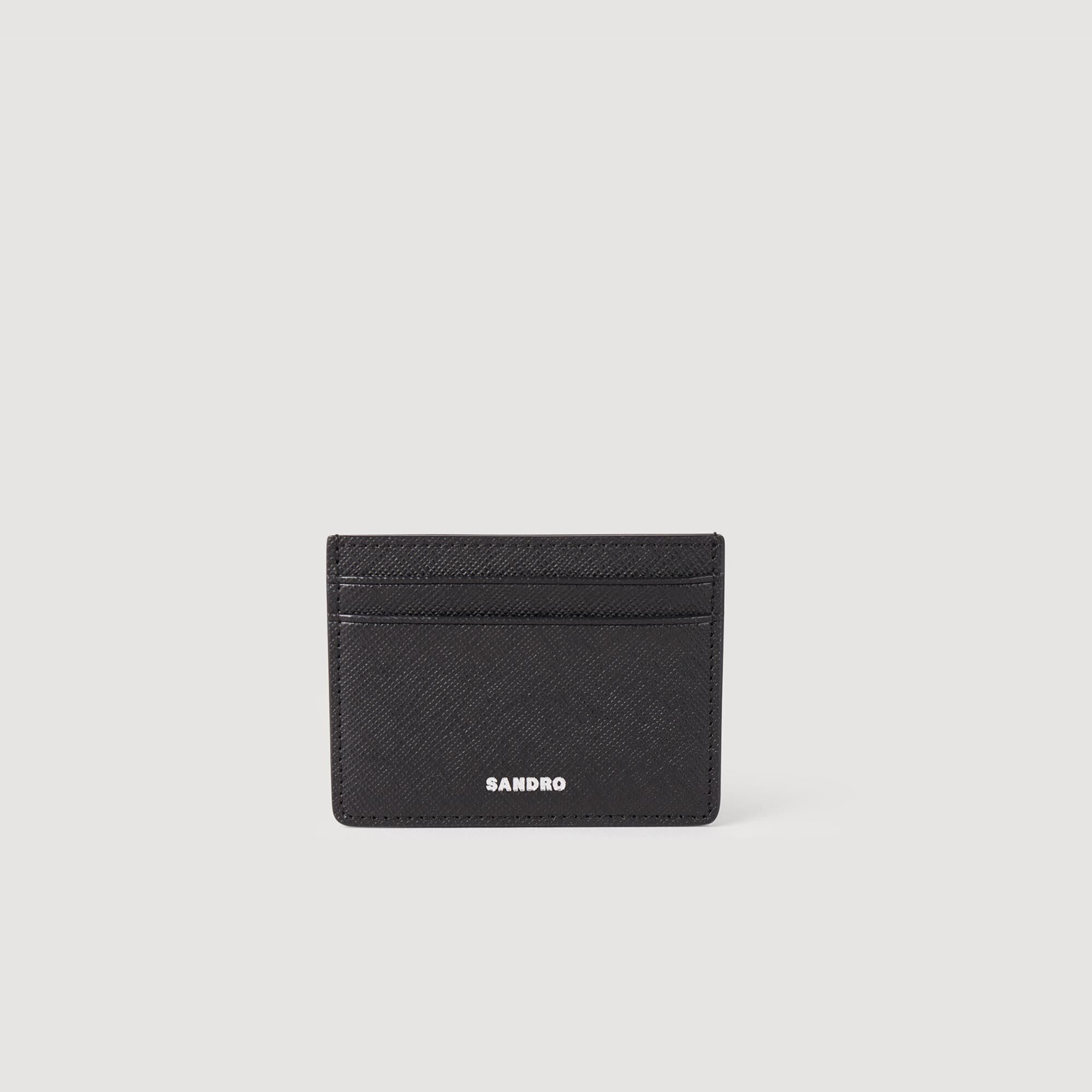 Holder Leather Card Holder Black
