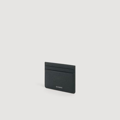 Holder Reconstituted leather card holder Green