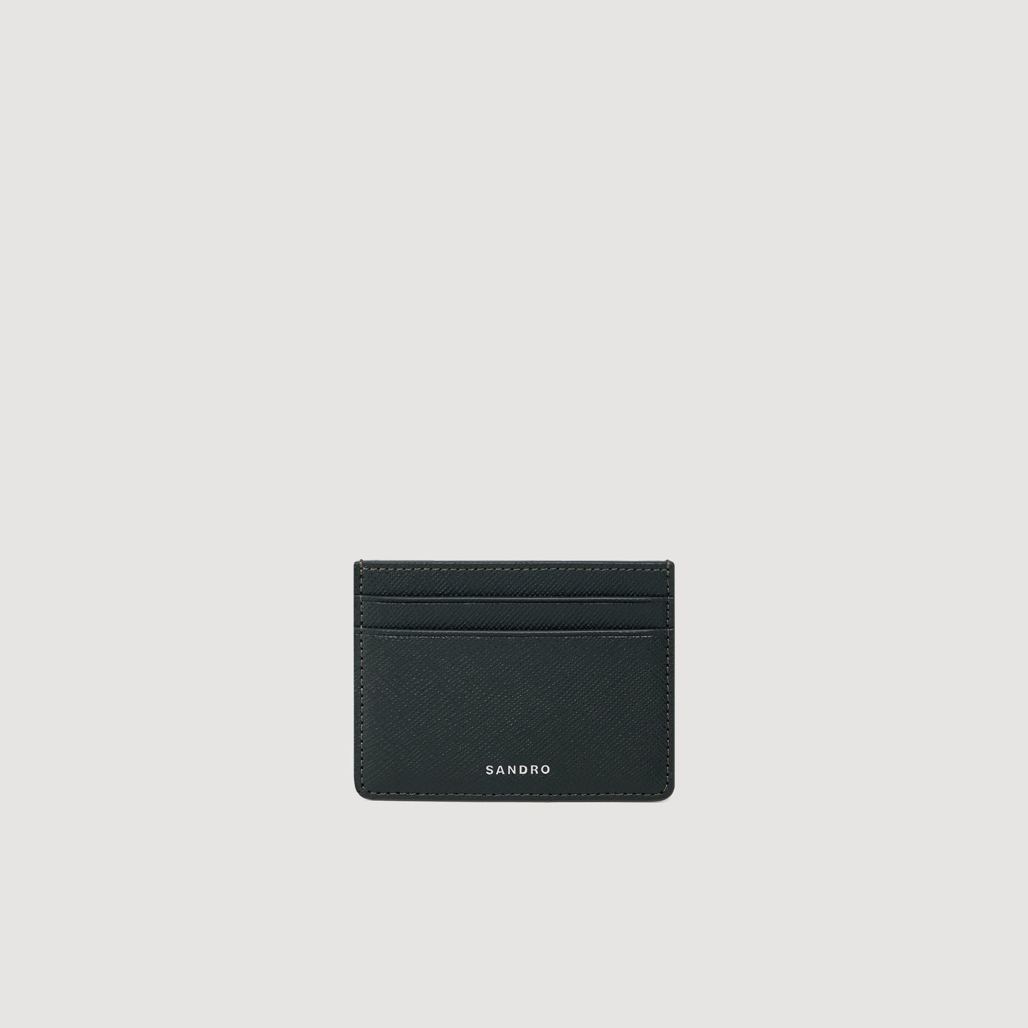Holder Reconstituted leather card holder Green
