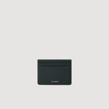 Holder Reconstituted leather card holder Green