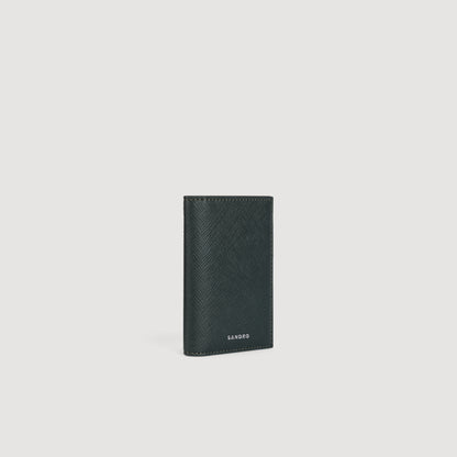 New Card Saffiano leather card holder Green