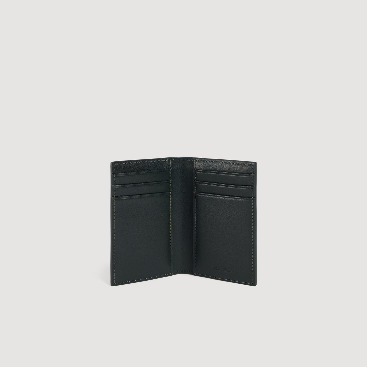 New Card Saffiano leather card holder Green