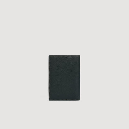 New Card Saffiano leather card holder Green
