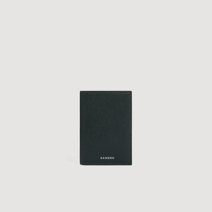 New Card Saffiano leather card holder Green