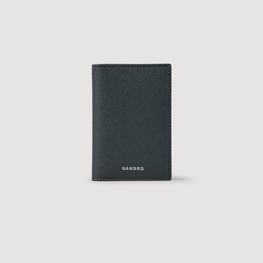New Card Reconstituted Leather Leather Wallet Steel