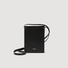  Phone Holder Leather Shoulder Bag Black