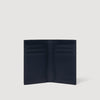 Card Grain Grained Leather Folding Card Holder NAVY BLUE