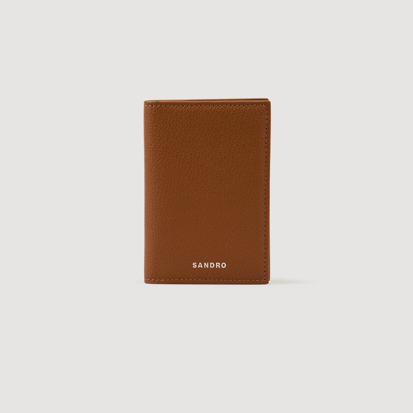 Card Grain Grained leather foldable cardholder Cognac