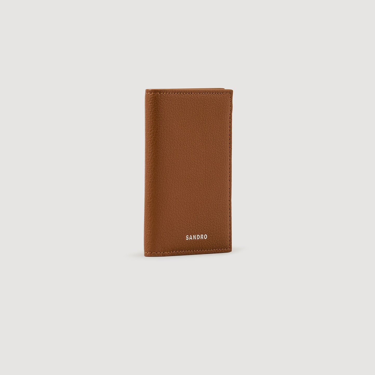 Card Grain Grained leather foldable cardholder Cognac