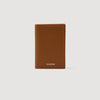 Card Grain Grained leather foldable cardholder Cognac