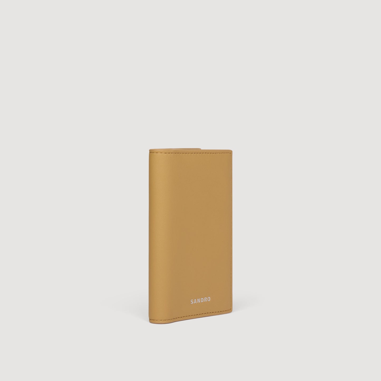 Grained Leather Card Holder Natural