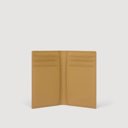 Grained Leather Card Holder Natural