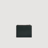New Zipper Synthetic leather zip card holder Green