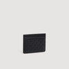 Holder Woven Braided leather card holder Black