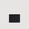 Holder Woven Braided leather card holder Black