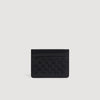 Holder Woven Braided leather card holder Black