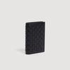 Folded Woven Braided leather card holder Black