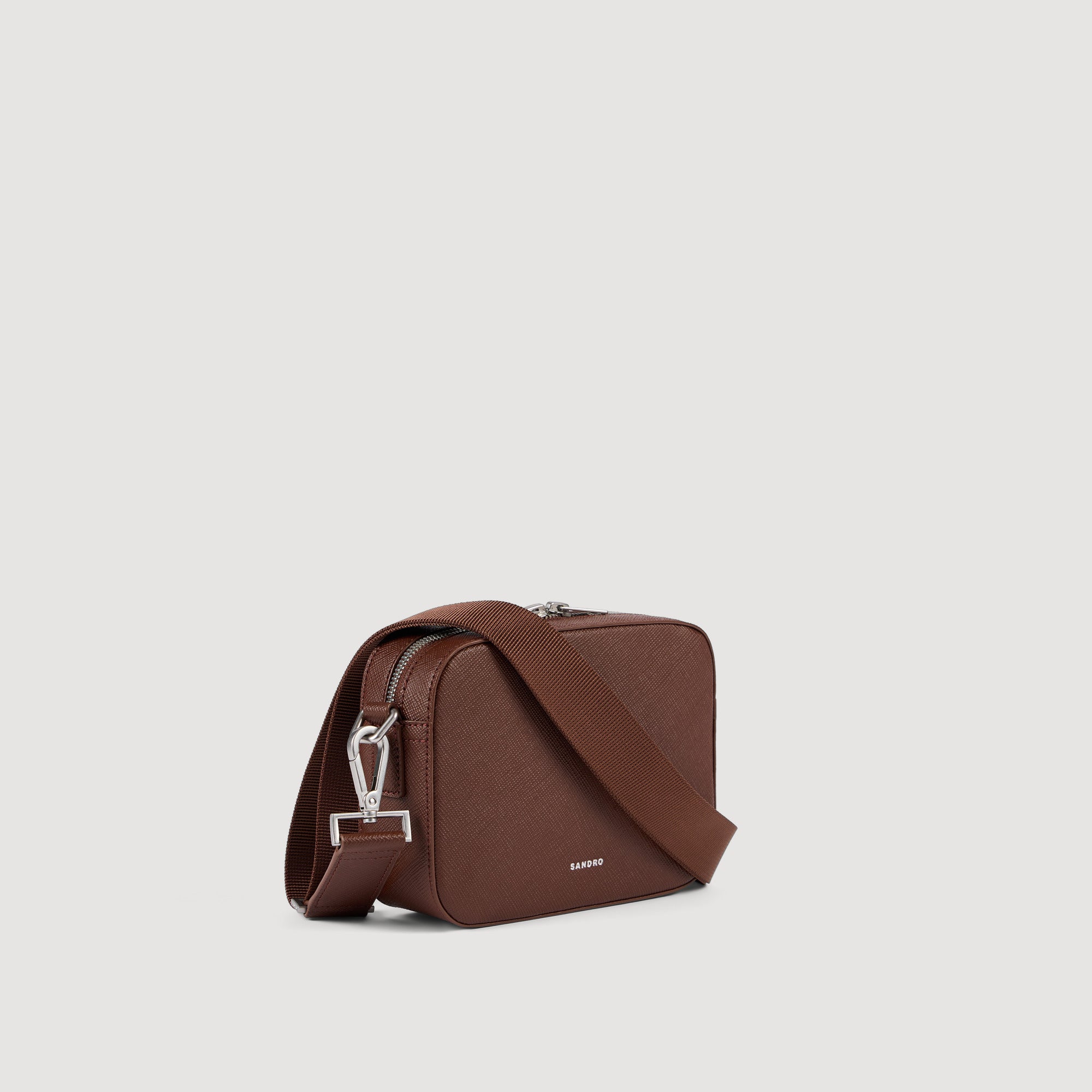 Small Reconstituted Leather Bag Cognac