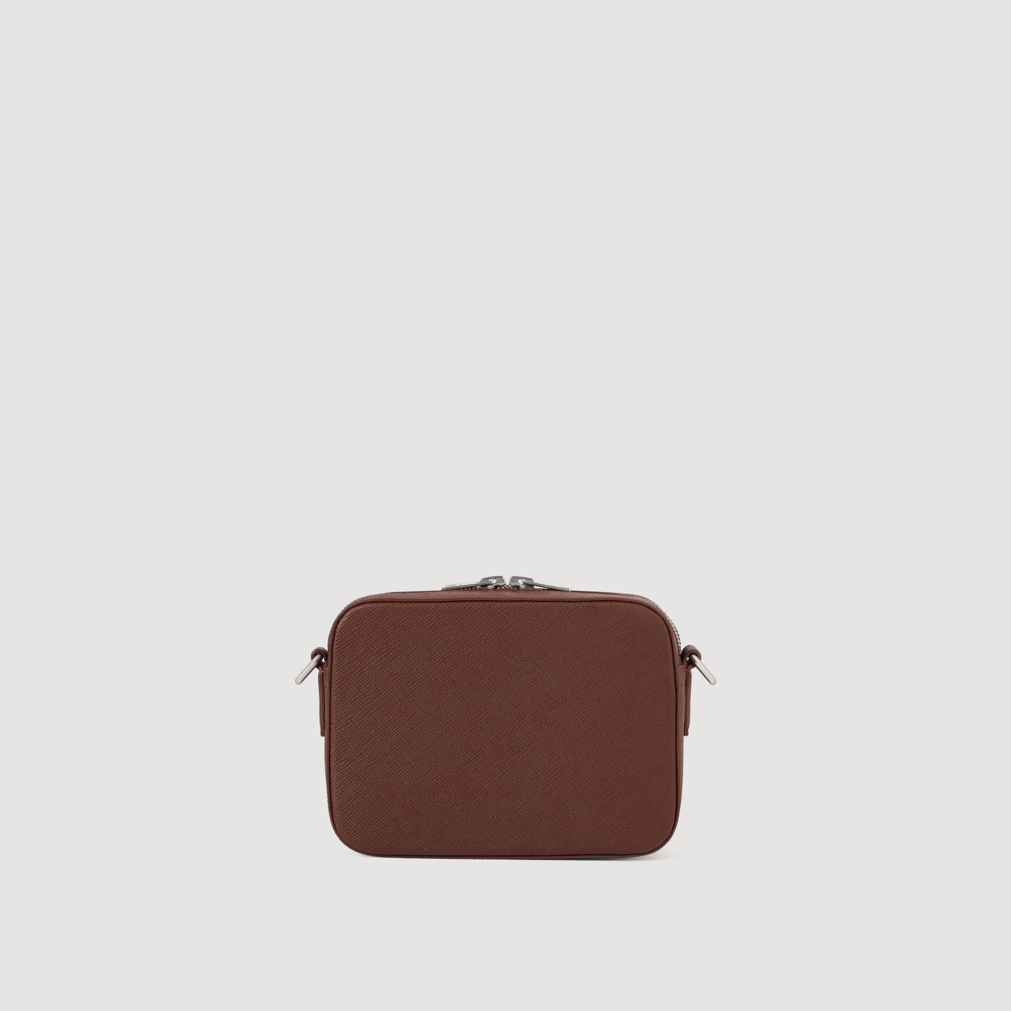 Small Reconstituted Leather Bag Cognac