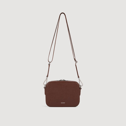 Small Reconstituted Leather Bag Cognac