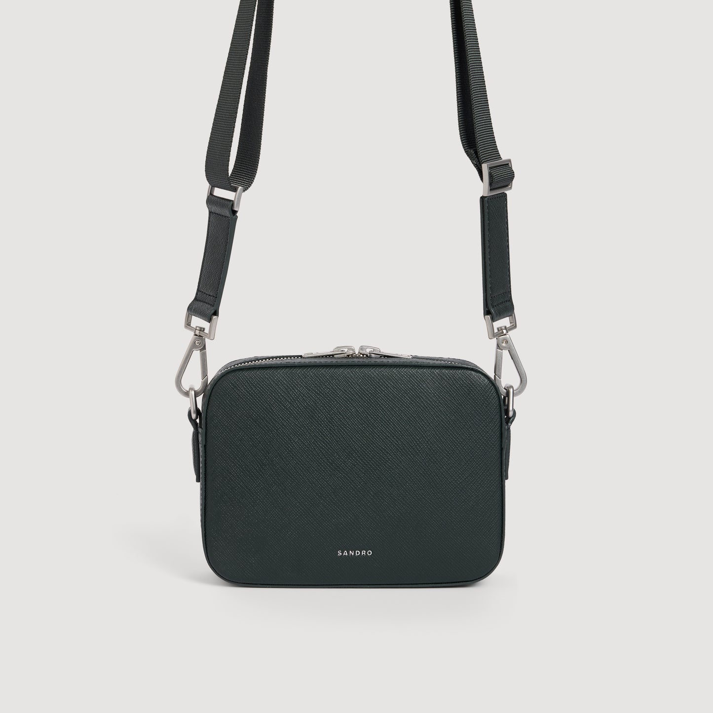 Minibag Hook Small synthetic leather logo bag Green
