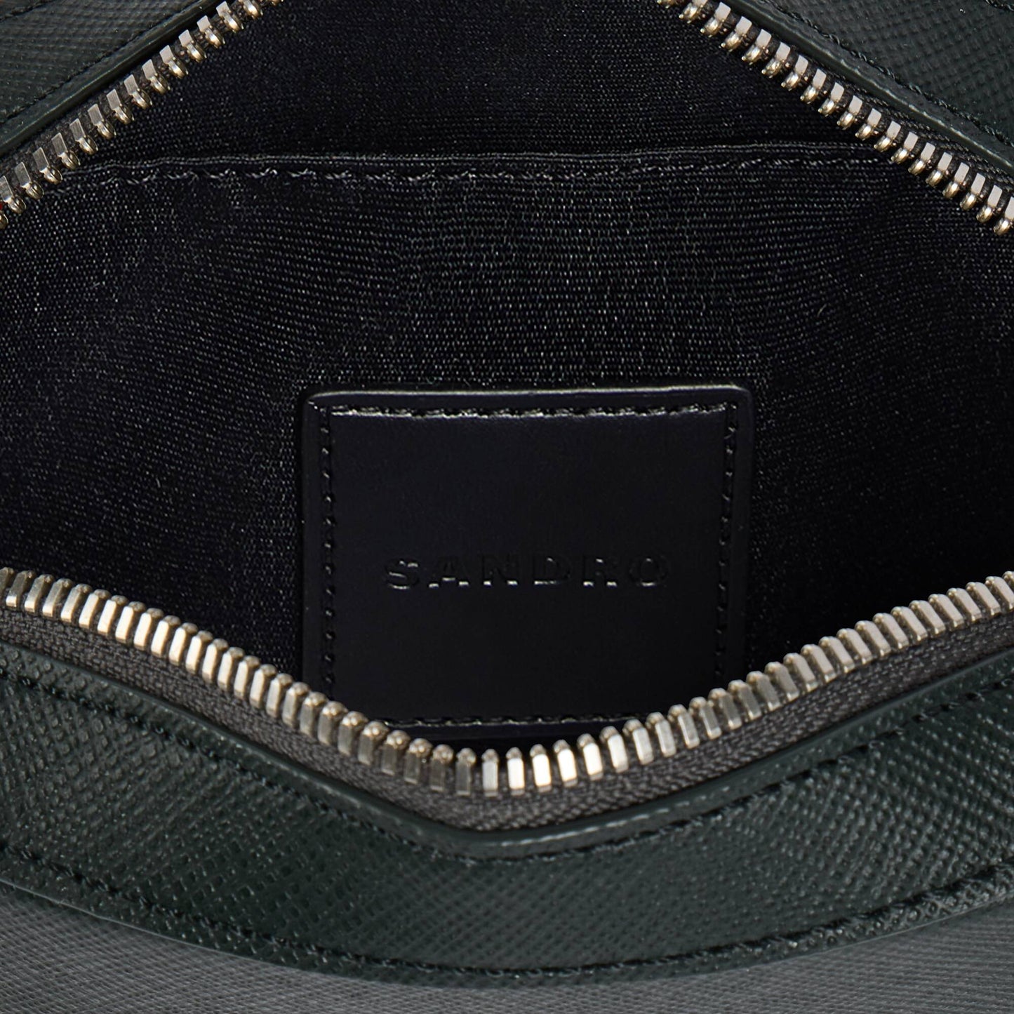 Minibag Hook Small synthetic leather logo bag Green