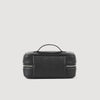 Toilet Bag In Grained Fabric Black