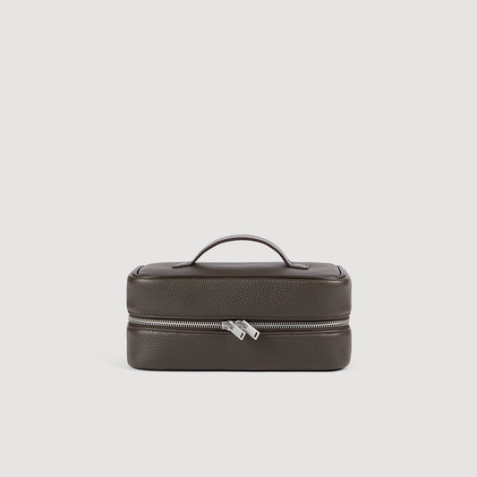 Wash New Grained Canvas Toilet Bag Taupe