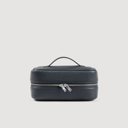 Wash New Toilet Bag In Grained Fabric Steel