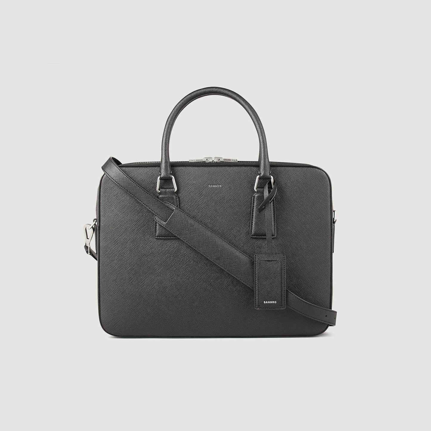 Briefcase In Certified Leather Black