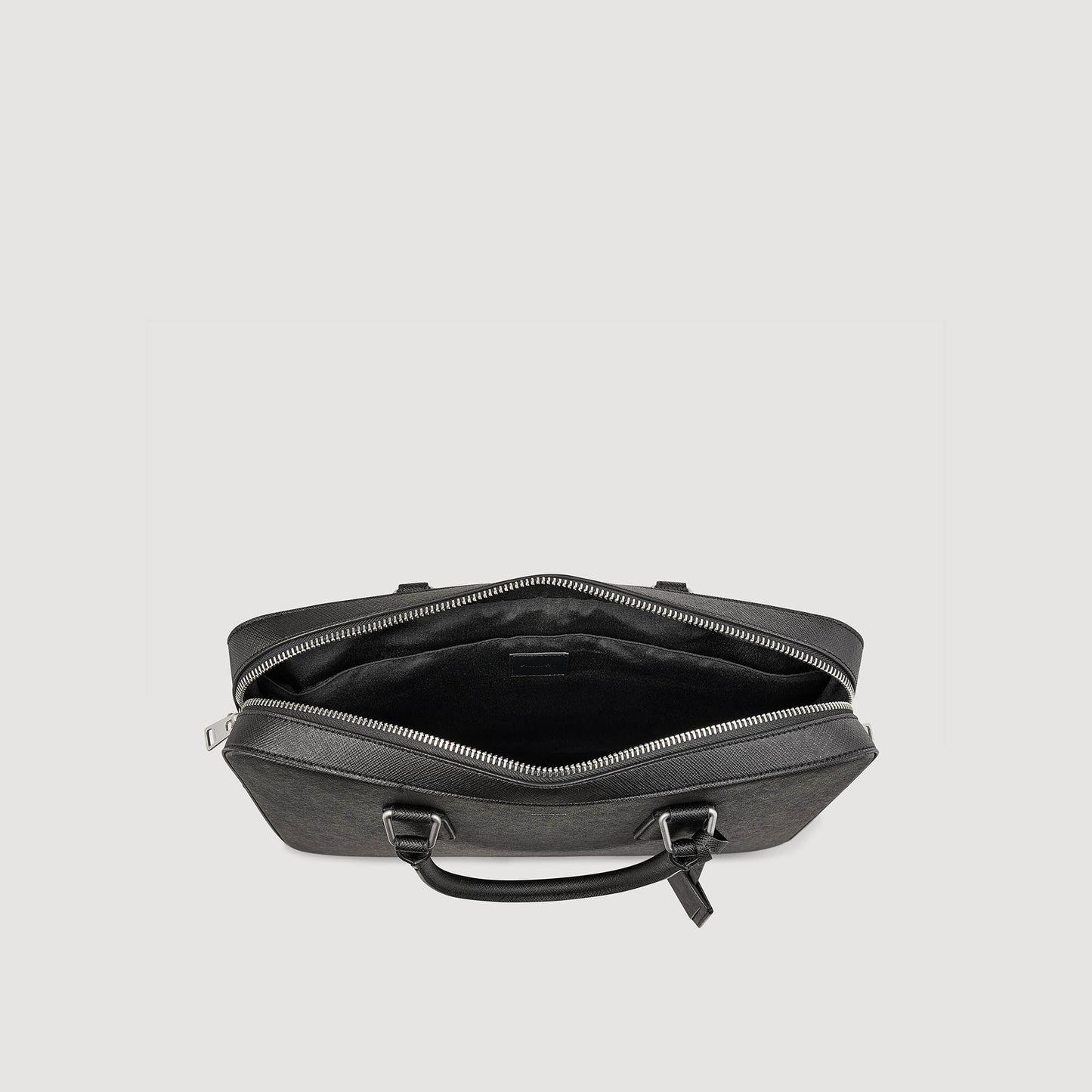 Briefcase In Certified Leather Black