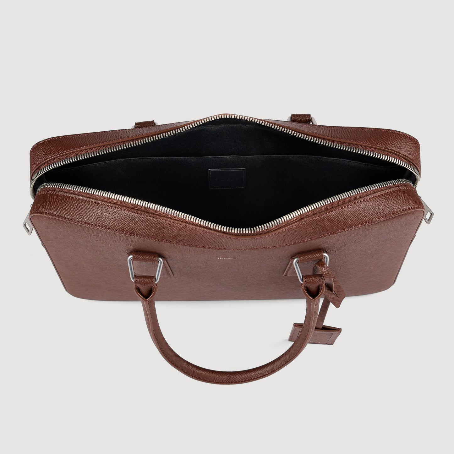 Downtown Large Update Reconstituted Leather Briefcase Cognac