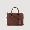 Downtown Large Update Reconstituted Leather Briefcase Cognac
