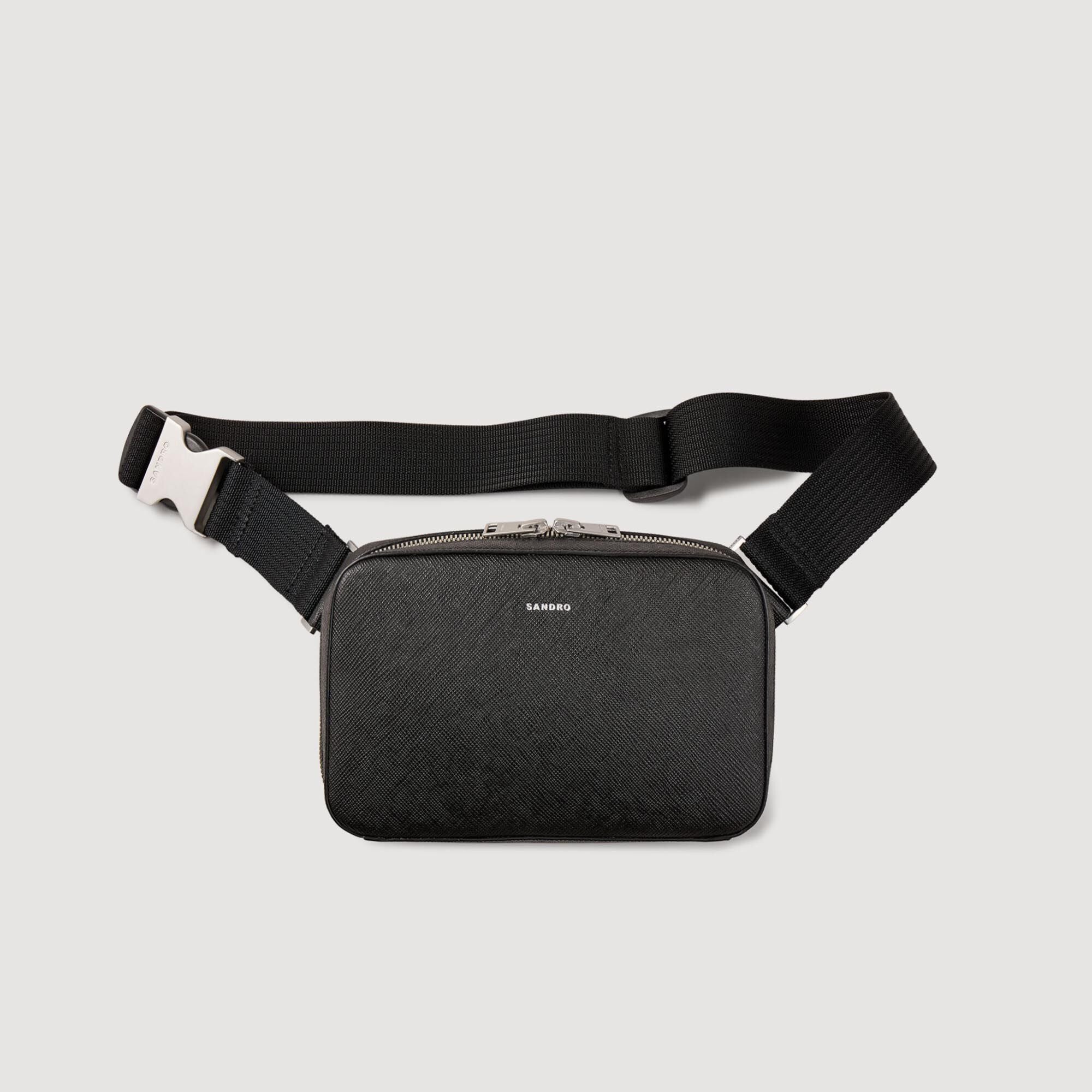 Small Recycled Leather Bag Black