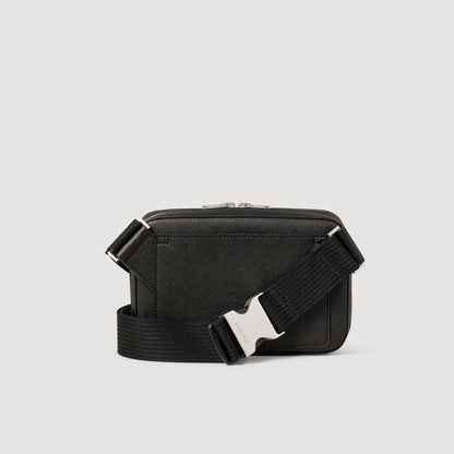 Small Recycled Leather Bag Black