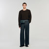 Brick Bag Saffiano Small Reconstitued Leather Bag Steel