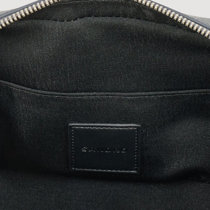 Brick Bag Saffiano Small Reconstitued Leather Bag Steel