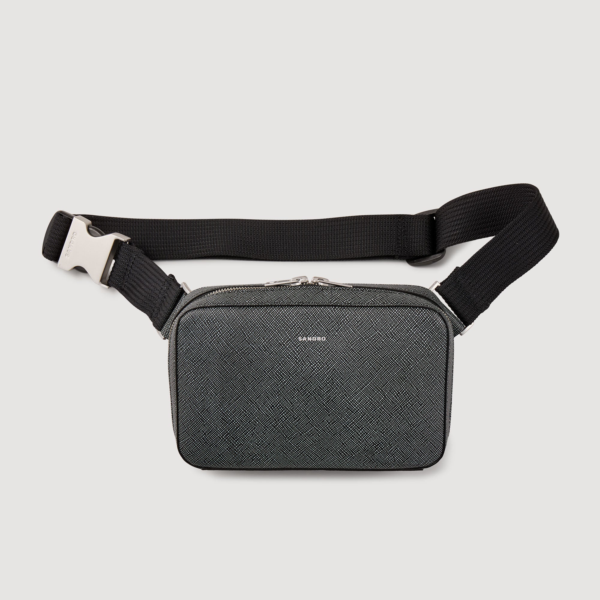 Small Recycled Leather Bag Graphites