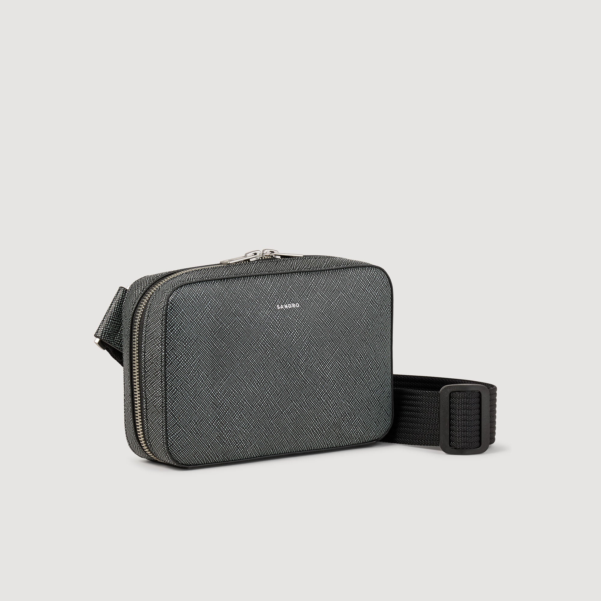 Small Recycled Leather Bag Graphites