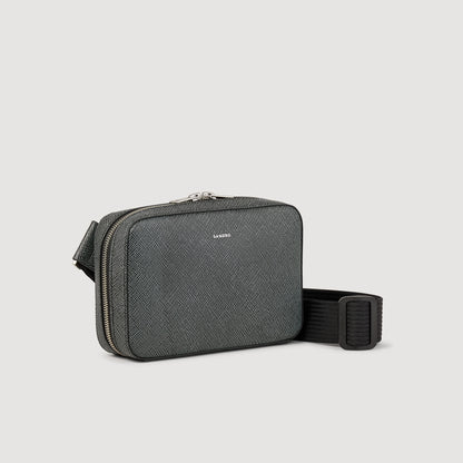 Small Recycled Leather Bag Graphites
